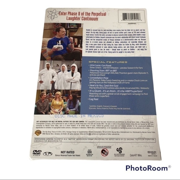 The Big Bang Theory The Complete Eighth Season DVD Set W/ Bonus Features New - Picture 2 of 4